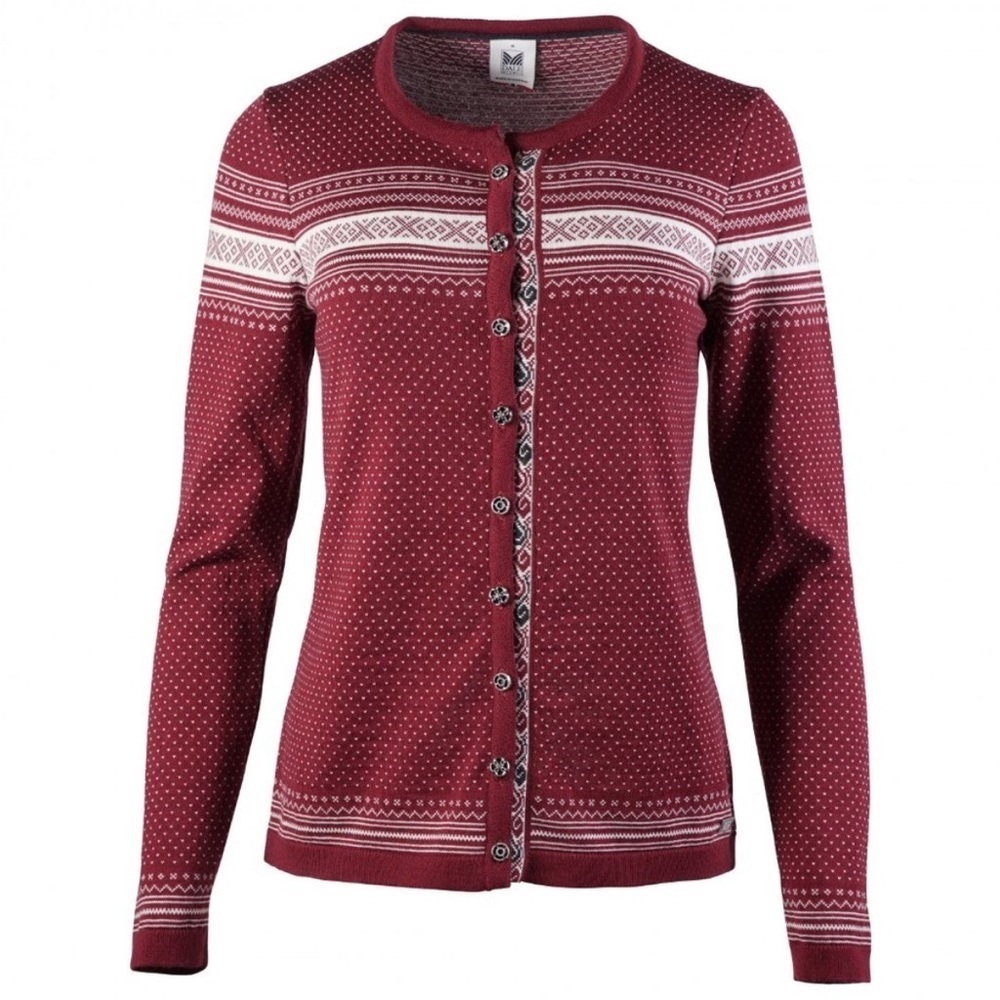 Dale of Norway Hedda Fair Isle Cardigan Sweater Long Sleeve Merino Wool Medium